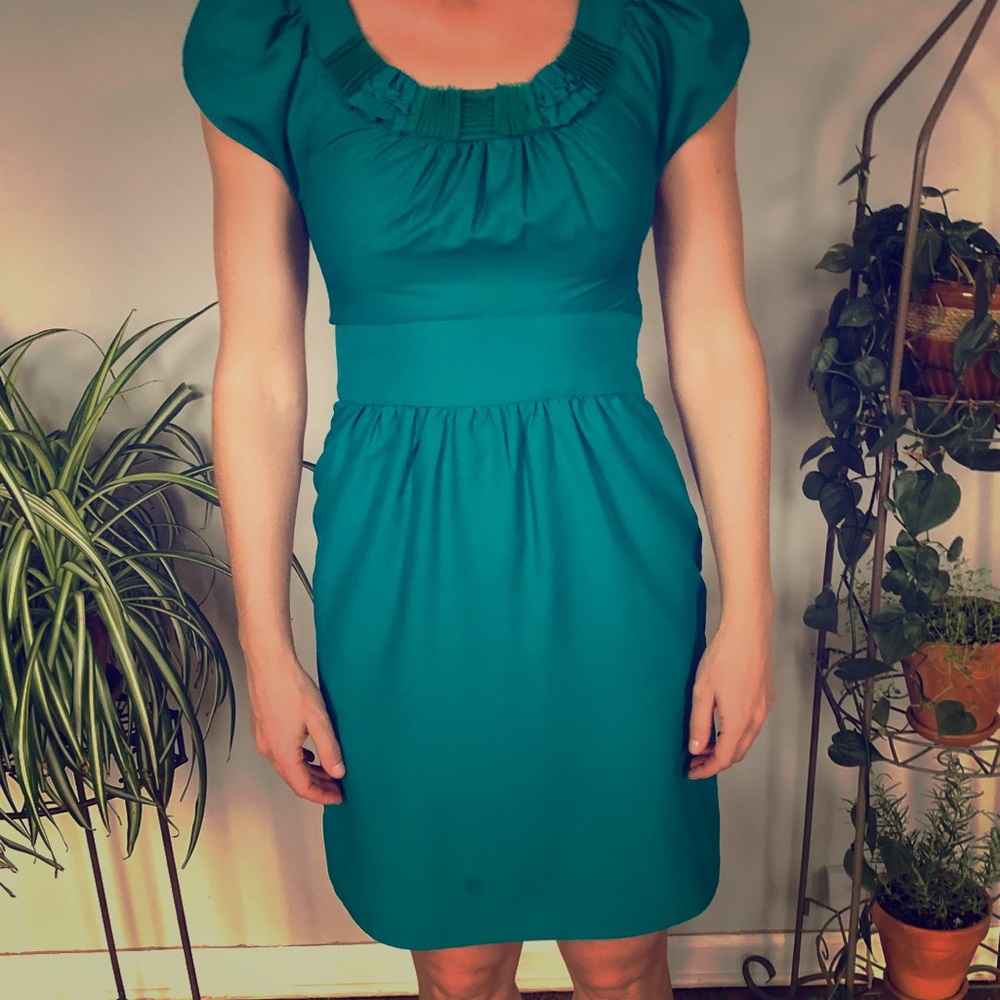 The Limited new Turquoise short fitted dress